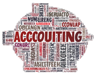 Piggy bank graphic filled with random text in various sizes and orientations, forming an interesting word cloud design