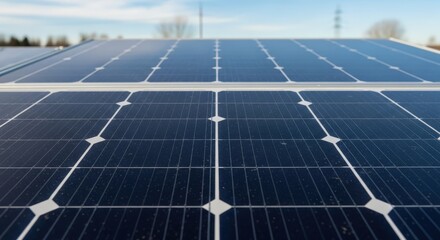 Futuristic City under Clear Sky with Sustainable Energy, Solar Panels and Wind Turbines