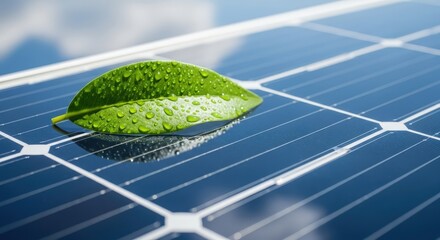 Futuristic City under Clear Sky with Sustainable Energy, Solar Panels and Wind Turbines