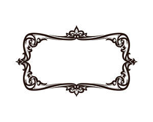 Ornate floral border frame decorative elegant design element