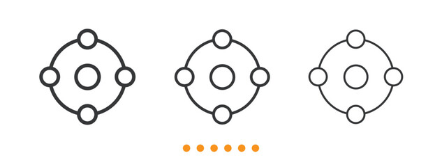 Molecular Structure icon. Thin line icon vector