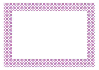 日本の伝統柄である七宝柄のフレーム・紫のフレーム