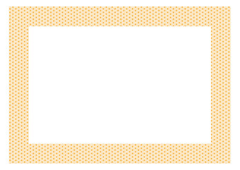 日本の伝統柄である麻の葉柄のフレーム・黄色のフレーム