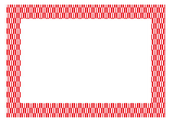 日本の伝統柄である矢絣のフレーム・紅のフレーム