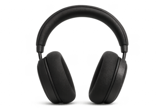 Black over ear headphones for listening to music or audio