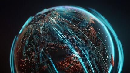 Holographic Globe Data Spin/ホログラフィック地球データ回転8