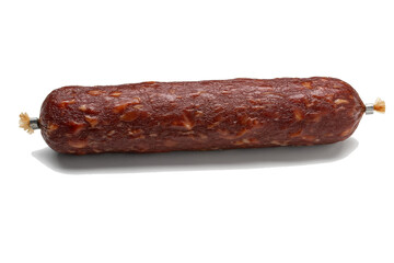 Whole Smoked Sausage Log on Transparent Background: Perfect for Barbecues and Meat Platters