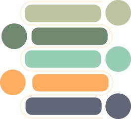 Obraz premium Alternating List Infographic with Five Points