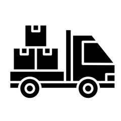 Delivery Truck   Icon Element For Design	
