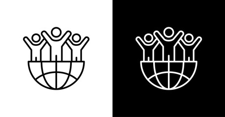 Together White Icon Set Design