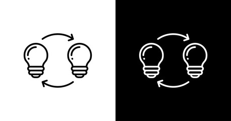 Exchange White Icon Set Design