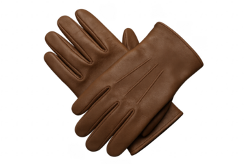 Brown leather gloves pair representing warmth and fashion