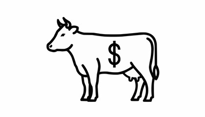 Cash cow concept art, showing financial investments and opportunities for growth