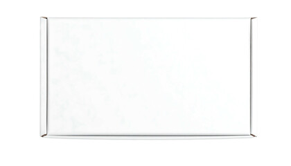 Obraz premium Plain white rectangular box, slightly off-white, viewed from above, suggesting packaging or a blank template
