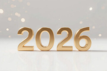 Luxury glowing New Year 2026 background with abstract golden light and festive energy, elegant celebration design in modern vibrant style