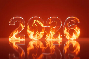 Luxury glowing New Year 2026 background with abstract golden light and festive energy, elegant celebration design in modern vibrant style