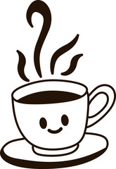 Cute Coffee Doodle Element