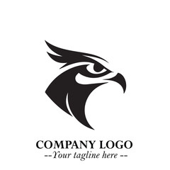 Obraz premium Elegant Bird Logo Symbol in Black on White Background with Minimalist and Modern Design