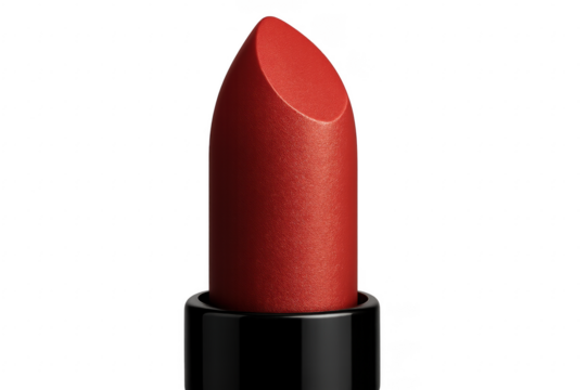 Red lipstick stick showing beauty and makeup concept