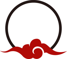 Chinese Circled Cloud Frame Element