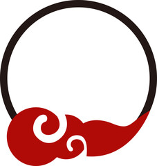 Chinese Circled Cloud Frame Element
