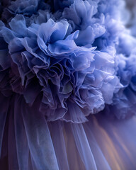 Whimsical Periwinkle Tulle Fantasy: Ideal for Event Decor and Mobile App Themes during Fairytale Weddings and Enchanted Gatherings