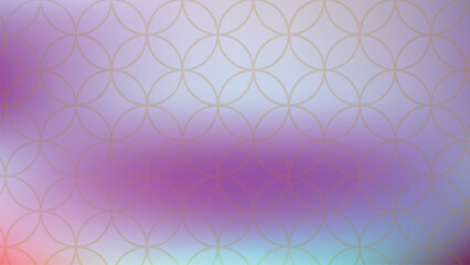 Soft Pastel Gradient With Repeating Pattern Intersecting Circles abstract