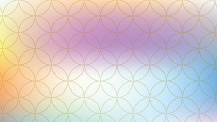 Vibrant Pastel Gradient with Geometric Circle Overlay Pattern abstract