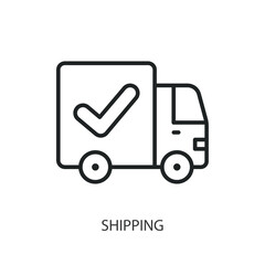 shipping thin line vector icons.
