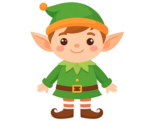 Cartoon character of a green-clad figure with pointy ears and hat