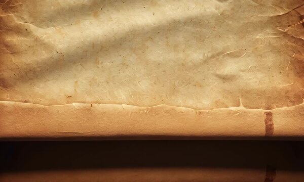 Aged parchment texture with subtle scratches and faint brown and beige mottled patterns creating a vintage and weathered background effect for design