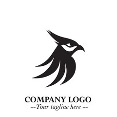 Elegant Bird Logo Symbol in Black on White Background with Minimalist and Modern Design