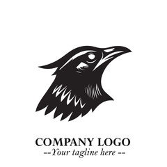 Obraz premium Elegant Bird Logo Symbol in Black on White Background with Minimalist and Modern Design