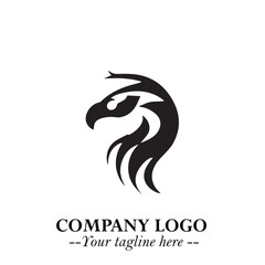 Elegant Bird Logo Symbol in Black on White Background with Minimalist and Modern Design