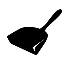 Minimalistic Black and White Illustration of a Kitchen Utensil Spatula