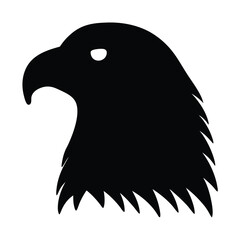 Silhouette of an eagle head showcasing strength, freedom, and national symbolism