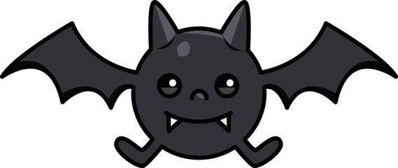 halloween cartoon bat illustration