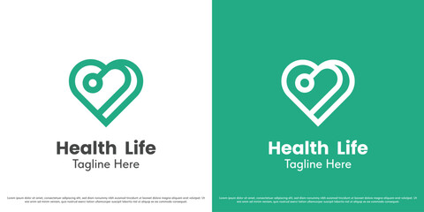 Health Clinic logo design vector icon. Silhouette of a health care provider. Simple medic minimalist modern icon symbol.