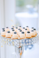 A rich dessert table filled with fresh fruit, delicious pastries and exquisite sweets is perfect for event catering