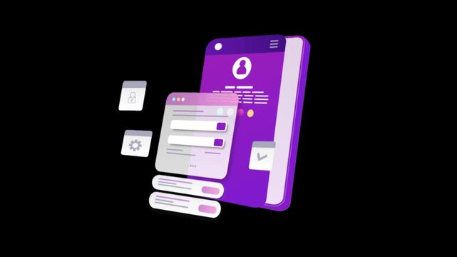 Smartphone Technology UI UX Data Form Animation Video