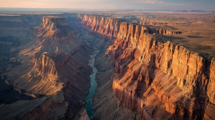 Grand Canyon Aerial View - Majestic Landscape at Sunset.