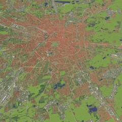 Fototapeta premium 3D illustration of city and urban in Milan Italy