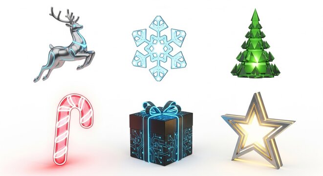 Collection of Christmas Icons and Symbols.