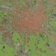Fototapeta premium 3D illustration of city and urban in Milan Italy
