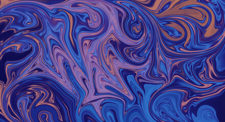 Fototapeta premium Dynamic Blue and Purple Liquid Swirls Texture Abstract Background 
