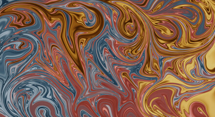 Obraz premium Metallic Marbled Swirls Abstract Background 