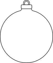 Christmas Tree Decoration Ball line art