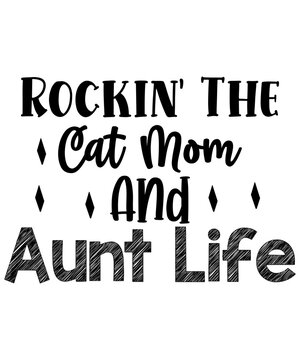 Best Cat Mom Aunt Shirt 