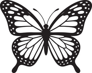 Butterfly Silhouette Vector | Insect Nature Illustration