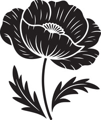 Flower Silhouette Vector | Nature Bloom Illustration